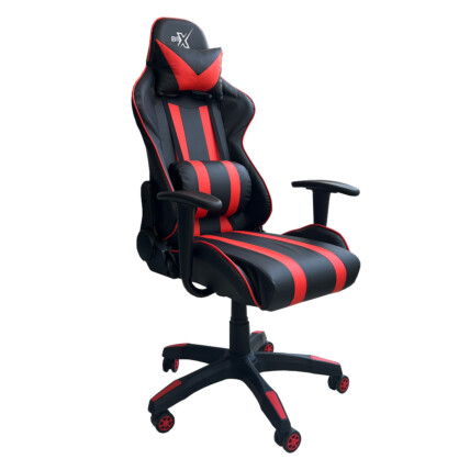 Cadeira Gamer BRX, Preta e Vermelha, Reclinável, com Almofadas, BR-702