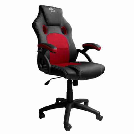 Cadeira Gamer BRX, Preta e Vermelha, com Pano de Malha, até 120kg, BR-711