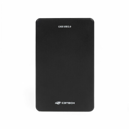 Case para HD e SSD Externo C3Tech CH-210BK, USB 2.0, Preto - CH-210BK