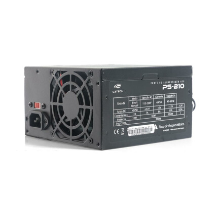 Fonte 200W C3Tech, ATX, sem Cabo, PS-210BK