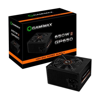 Fonte 650W Gamemax, ATX, 80 Plus Bronze, PFC Ativo, Preta, GP650