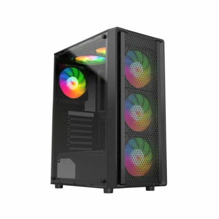 Gabinete Gamer Liketec Storm ARGB, Mid Tower, Vidro Temperado, Preto, com 3 Fans, sem Fonte, 2088