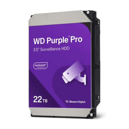 HD Western Digital Purple Pro 22TB, SATA III, 7200RPM, 512mb Cache - WD221PURP