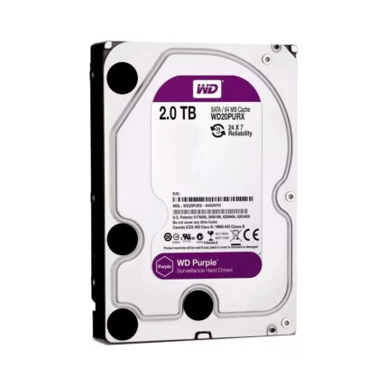 HD 2tb Western Digital Purple Surveillance, Sata III, 64mb Cache, 5400rpm, WD20PURX