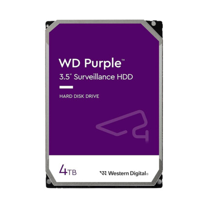 HD 4tb Western Digital Purple Surveillance, Sata III, 64mb Cache, 5400rpm, WD40PURX