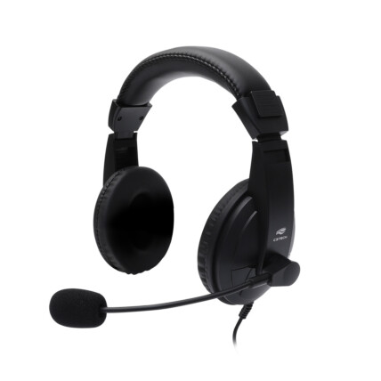 Headset com microfone C3 Tech Voicer Confort, com Conexão USB, Preto, PH-320BK