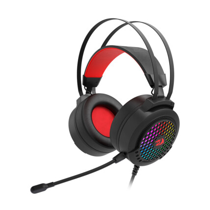 Headset Gamer Redragon Carmen, RGB, com Conexão P2 e USB, Preto, H261