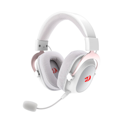 Headset Gamer sem fio Redragon Zeus Pro, Wireless, Driver de 53mm, 7.1 Surround, Branco, H510W-PRO