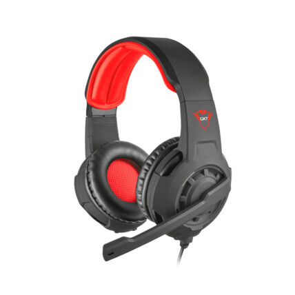 Headset Gamer Trust Radius, com conexão P2, Preto e Vermelho, GXT 310