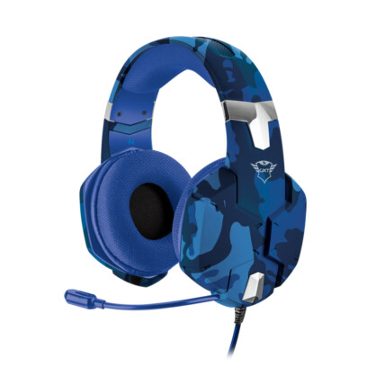 Headset Gamer Trust Carus, com conexão P2, com Adaptador, Azul, GXT 322B