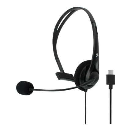 Headset USB de Escritório com Microfone 5+ Office, para Telefone e Computador, com Conexão USB-C