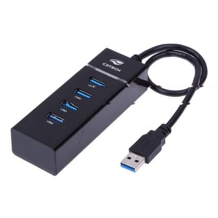 Hub USB 3.0 C3Tech, com 4 portas USB, HU-300BK