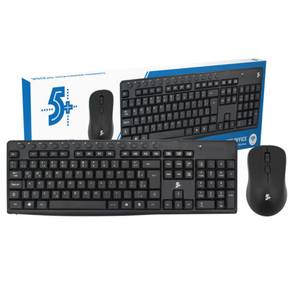 Kit de Teclado e Mouse sem fio 5+ Office, para Escritório, 015-0079