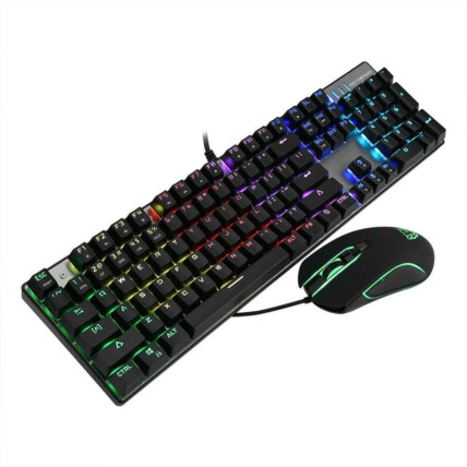 Kit de Teclado e Mouse Gamer Motospeed CK888, RGB Teclado Mecânico e Mouse