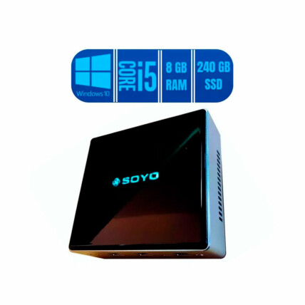 Mini PC NUC Soyo, Processador Intel Core i5-10210U, 8gb de RAM, SSD 240gb, com Windows 10 Pro