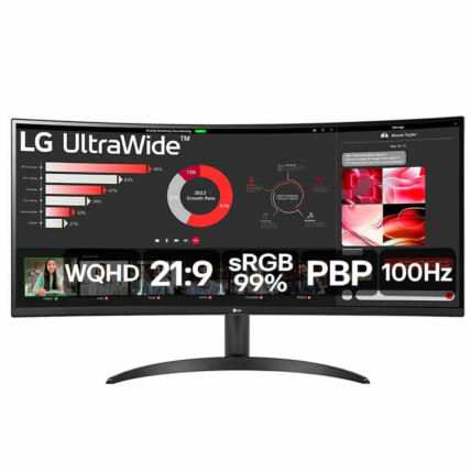 Monitor Ultrawide LG, 34” Polegadas, Curvo, HDR10, OnScreen Control , 34WR50QC-B