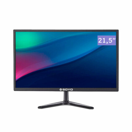 Monitor SOYO, 21.5” Polegadas, LED, Full HD, com Conexão HDMI e VGA, SM215