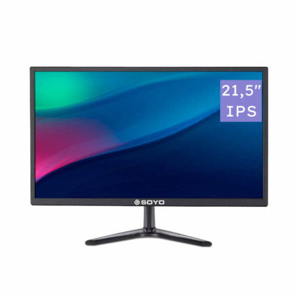 Monitor SOYO, 21.5” Polegadas, LED, Painel IPS, Full HD, com Conexão HDMI e VGA, SM215