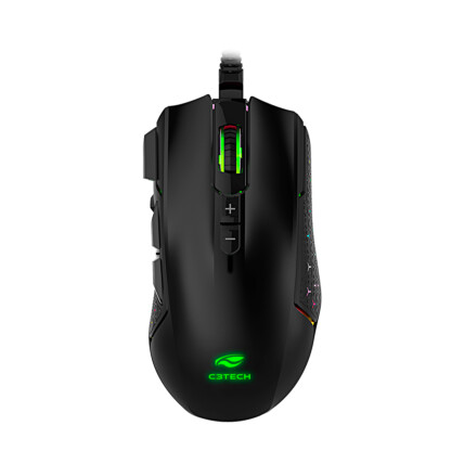 Mouse Gamer C3 Tech Raven RGB, 10000dpi, 7 Botões, MG-750BK