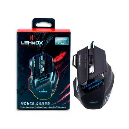 Mouse Gamer Lehmox Professional, Led Rgb, 3200Dpi, Rapid Fire, LEY-X7