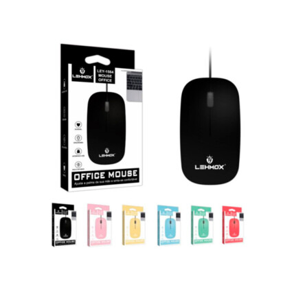 Mouse Lehmox, Óptico, Usb, Office, Rosa, LEY-1564