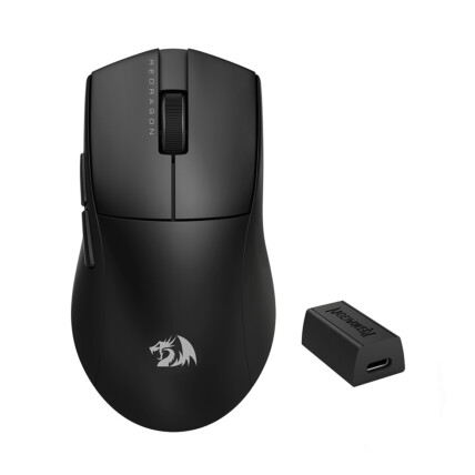 Mouse sem fio Gamer Redragon King Pro 4K, Wireless e Bluetooth, 26000DPI, 7 Botões Gerenciáveis, Preto, M916-PRO-4K