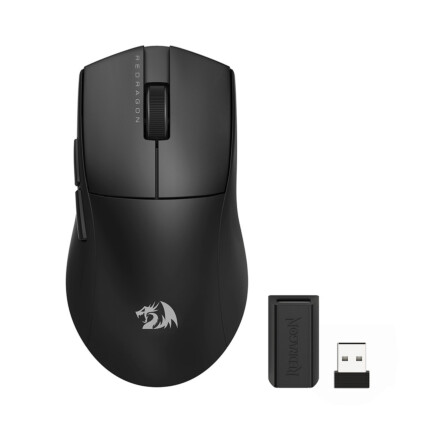 Mouse sem fio Gamer Redragon King Pro, Wireless e Bluetooth, 26000DPI, 7 Botões Gerenciáveis, Preto, M916-PRO-1K