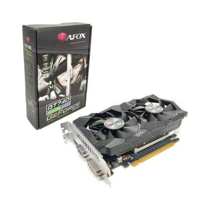 Placa de Vídeo Afox GeForce GT740, 4GB DDR5, 128 bits, Dual Fan, AF740-4096D5H2-V2