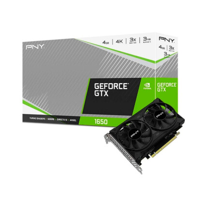 Placa de Vídeo PNY GeForce GTX 1650, 4GB GDDR6, 128bits, VCG16504D6DFPPB