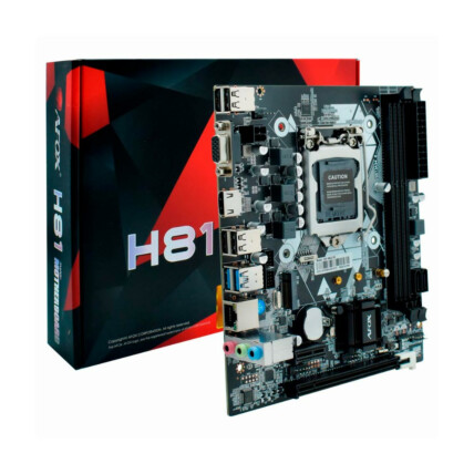 Placa mãe Afox, Chipset H81, DDR3, mATX, Socket Intel LGA1150, USB 3.0, Com M2 NVMe, IH81-MA2-V6