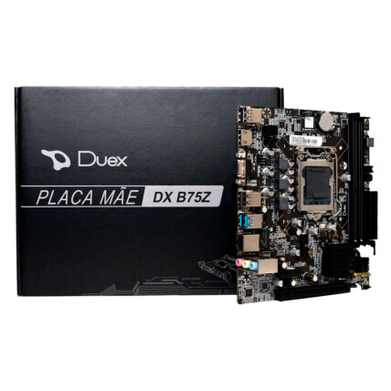 Placa mãe Duex, DDR3, Chipset B75, Socket Intel LGA1155, mATX, DX B75Z