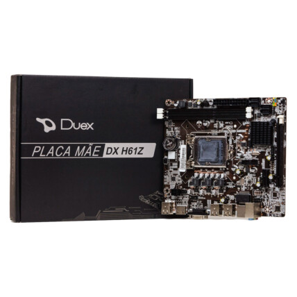 Placa mãe Duex, DDR3, Chipset H61, Socket Intel LGA1155, DX H61Z