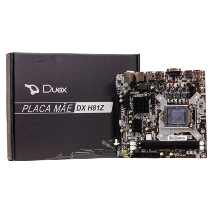 Placa mãe Duex, DDR3, Chipset H81, Socket Intel LGA1150, mATX, DX H81Z