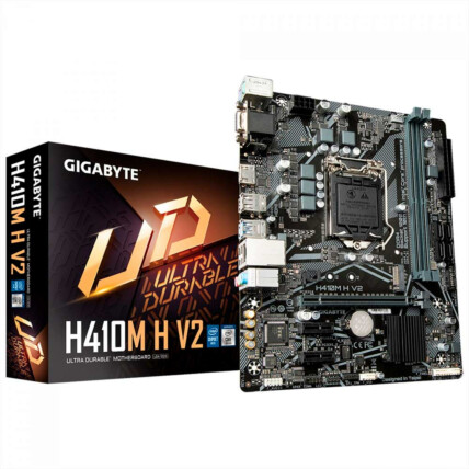 Placa mãe Gigabyte, DDR4, Chipset H410, Socket Intel LGA1200, mATX, H410M-H V2