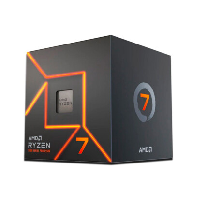 Processador AMD Ryzen 7 7700, 3.8GHz (5.3GHz Turbo), Cache 40MB, 8 Núcleos, Vídeo Integrado, AM5, 100-100000592BOX