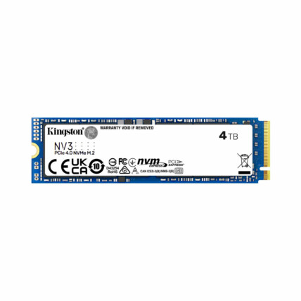 SSD M.2 Kingston NV3, 4TB, NVMe, 2280, PCIe 4.0, Leitura 6000MBs e Gravação 5000MBs, SNV3S/4000G