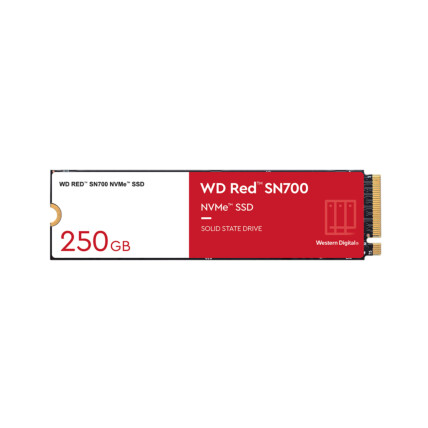 SSD M.2 Western Digital WD Red SN700, 250GB, PCIe NVMe, Leitura 3430mbps e Gravação 2600mbps, WDS250G1R0C