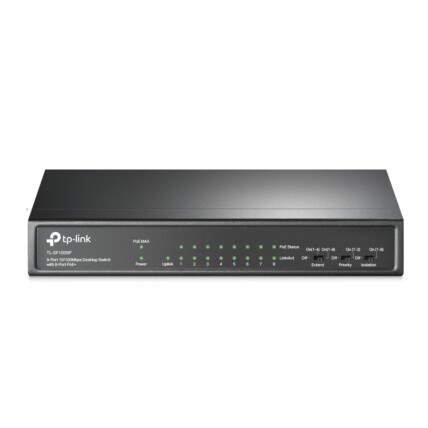 Switch 9 portas TP-Link, 8 Portas PoE+, Fast Ethernet, 10/100mbps, TL-SF1009P