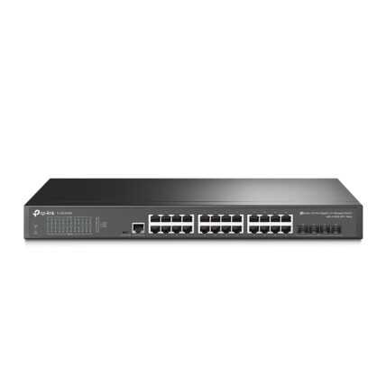 Switch Gerenciável 24 portas TP-Link, L2+, 24 Portas Gigabit e 4 Slots SFP+ 10GE, JetStream, TL-SG3428X