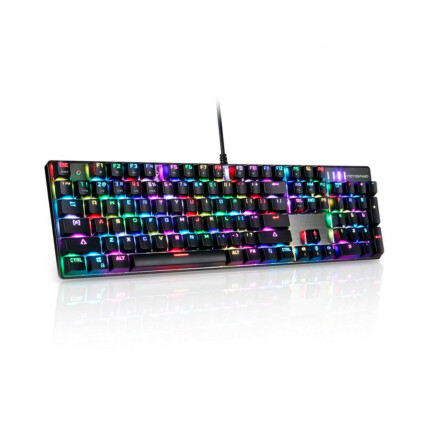 Teclado Mecânico Gamer Motospeed CK104, RGB, Switch Red , FMSTC0068PTO