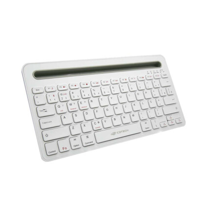 Teclado Sem Fio C3Tech, Multi Dispositivos, Receptor USB  e Bluetooth, Branco, BT100WH