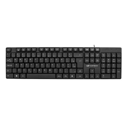 Teclado Usb C3Tech Multimídia Preto, KB-M10BK